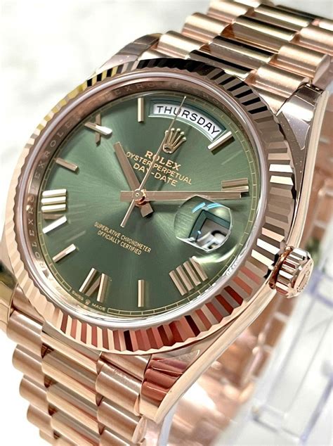 rolex gold on wrist|rose gold rolex day date.